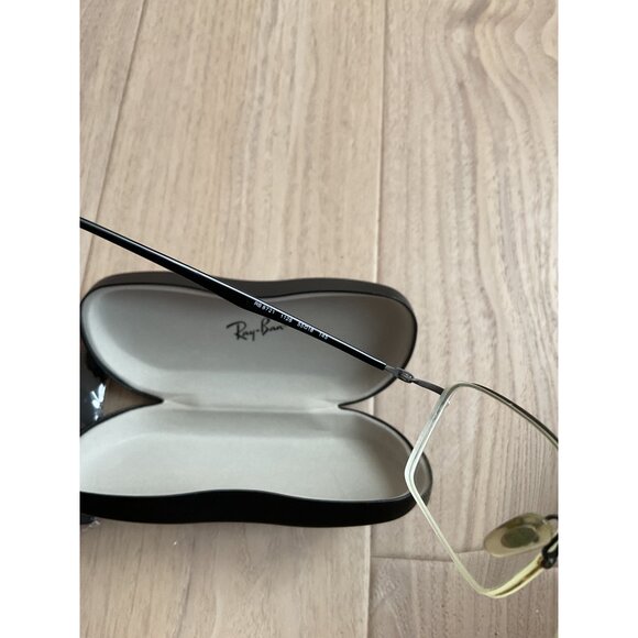 Ray-Ban Half-Rim Eyeglasses With Black Frame & Protective Case - Picture 2 of 4